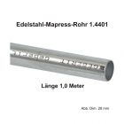 Geberit Mapress Edelstahl Systemrohr 1.4401, Länge 1,0m, 54 X 1,5 mm