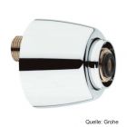 GROHE S-Anschluss 1/2"x3/4"absperrbar Verstellb.12.5 mm m. Rosette verchromt