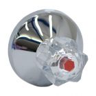 GROHE Atlanta UP-Ventil Oberbau m. Brillant-Griff & Markierung rot,chrom