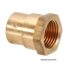 Lötfitting Rotguss Übergangsmuffe m. 1 Innengewinde, Serie 4270G, 10 mm x 1/4"