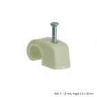 OBO Haft-Clip für Kabel, 10-14mm, Nagel, 2x40mm, Polypropylen, lichtgrau 2228858