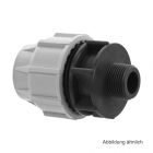 Plasson Serie 18, Anschlussverschraubung mit AG, 32 mm x 1 1/4"