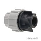 Plasson Serie 18, Anschlussverschraubung mit IG, 40 mm x 1 1/2"