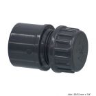 PVC-U Endsatz mit Gewindekappe, Klebemuffe x AG, 10 bar, 20 mm x 1/2"