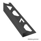 Quadratprofil Aluminium schwarz matt, 8 mm, Länge: 3 m