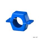 Plombierschelle Kunststoff, blau, komplette Schale, 1 1/2"