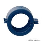 Plombierschelle Kunststoff, blau, komplette Schale, 1"