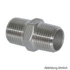 Edelstahl Doppelnippel mit 2 Außengewinde, Serie 280, 3/8"