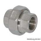 Edelstahl Verschraubung mit 2 Innengewinden, konischdichtend, Serie 340, 3/8"