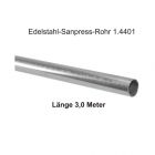 Viega Edelstahl-Sanpress-Rohr 1.4401, Länge 3,0m, 22 x 1,2 mm