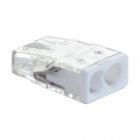 Wago Compact Dosenklemme 2fach,0.5-2.5mm²,Gehäuse transp.,100Stk,weiß 2273202