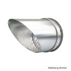 Wickelfalz Ausblasstutzen, verzinkt, mit Vogelschutzgitter, DN 315, 45°