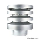 Wickelfalz Lamellenhaube rund, verzinkt, mit Schutzgitter, AD=200mm, DN 125