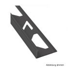 Winkelabschlussprofil Aluminium schwarz matt, 11 mm, Länge: 3 m