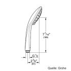 GROHE Euphoria 110 Duo Handbrause SprayDimmer 9 l/min chrom, 27238000