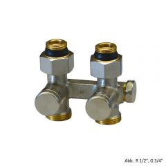 Danfoss Rücklaufverschraubung RLV-K 15, 1/2", Eck, matt vernickelt ...